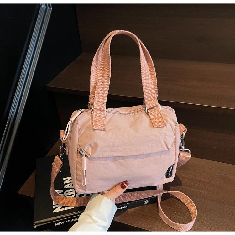 Simple Hand Carry Small Bag Women 2025 New Fashion Canvas Small Square Bag Casual Versatile Shoulder Messenger Bag