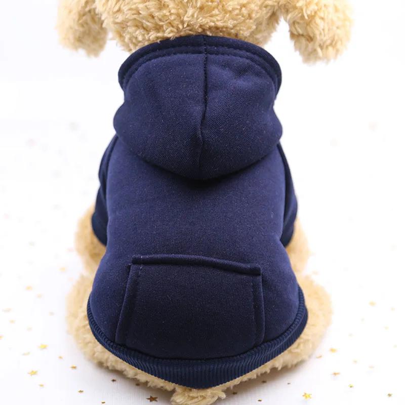 Solid Dog Hoodies Pet Clothes for Small Dogs Puppy Coat Jackets Sweatshirt for Chihuahua Doggie Cat Costume Cotton Pet Outfits