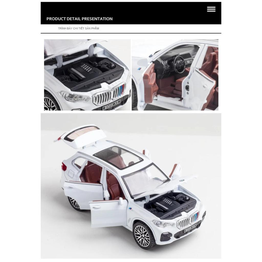 1/32 Scale BMW X5 SUV Alloy Car Model Diecasts Metal Toy Vehicles Car Model High Simulation Collection Sound Light Childrens Toy Gift