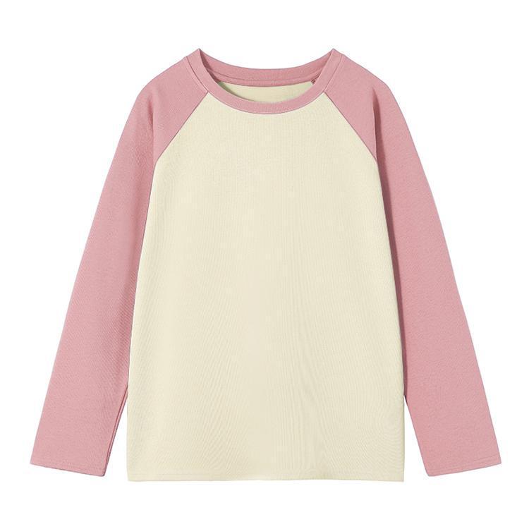 Осень 2025 Лонгслив с рукавом реглан в стиле колор-блок – Свободный лоскутный базовый слой для осени/зимы.