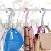 Hooks Neck Tie Holder Space Saving Handbag Clothes Ties Bag Holder Shelf Clothes Shoe Hanger 360 Degrees Rotated Belt Closet