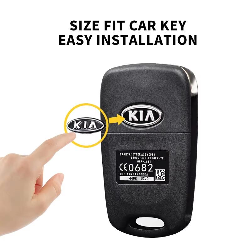 5/10Pcs Aluminium Metal Car Styling Remote Key Stickers For Kia GT-Line Sportage Ceed Rio Picanto Sorento Soul Cerato Venga