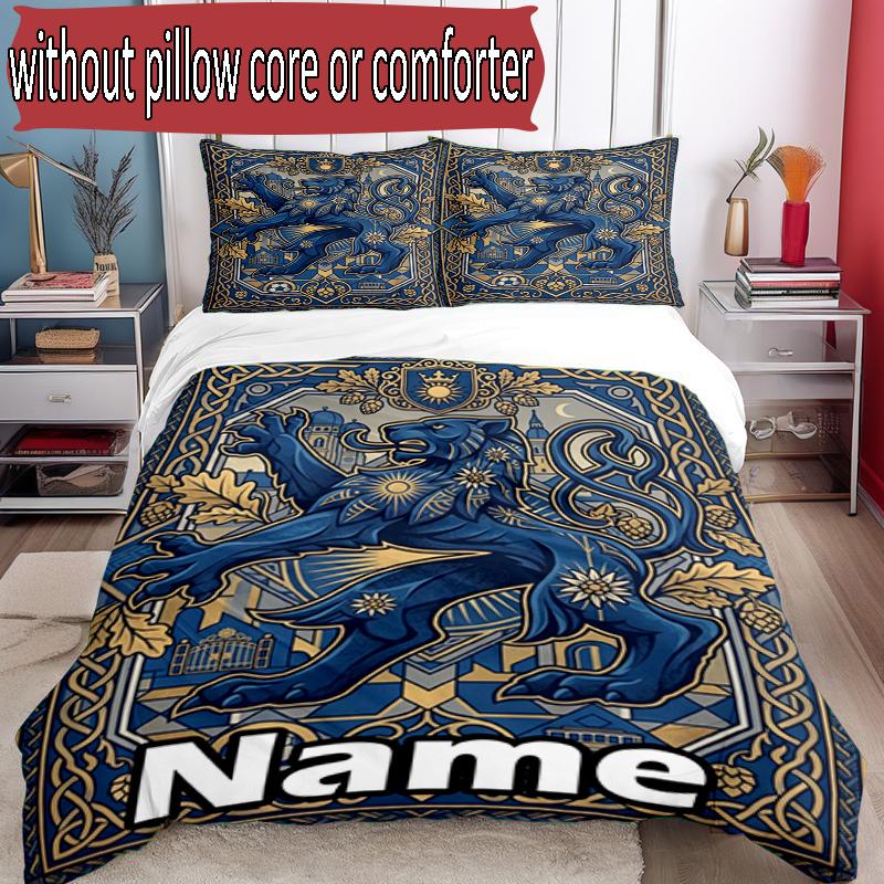 3pcs Duvet Cover Set (1*Duvet Cover + 2*Pillowcase, Without Core), Custom Name 1860 Munchen football club Pattern Bedding Set, Home Bedroom Decor Gift