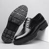 Мужские кожаные туфли с внутренней платформой 10см8см, деловые туфли Дерби, кожаные дышащие, на толстой подошве, увеличивающие рост, обувь для жениха