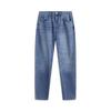 Li Ning Sports Trend Series Casual Simple Solid Color Прямые джинсы унисекс джинсы светло-голубого цвета AJQV003-4