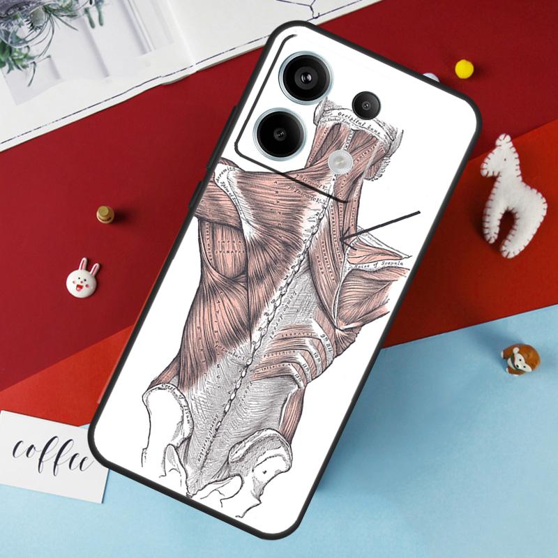 Human Anatomy Case For Xiaomi Redmi Note 12 11 10 9 8 13 Pro Plus 12S 11S 10S 9S 10A 9C 10C 12C 13C Cover