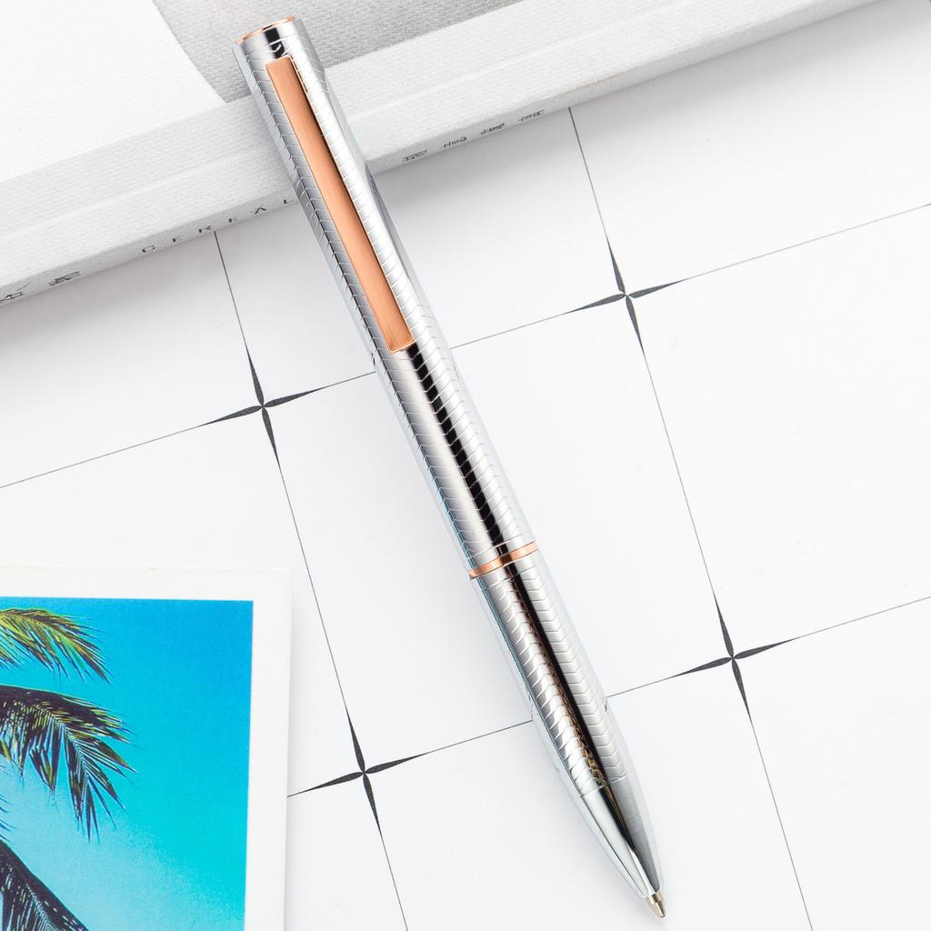 1 шт., креативная разноцветная шариковая ручка, деловые металлические офисные поворотные ручки, школьные канцелярские принадлежности, офисные принадлежности