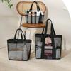 Hot Sale Large Capacity Mesh Wash Bag Large Capacity Shopping Bag Totes Shoulder Bag Foldable Portable Beach Handbags