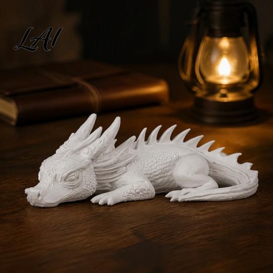 Микро-ландшафтные фигурки драконов 3D-печатная фигурка малыша Милая спящая статуэтка Креативные реквизиты для фотосъемки для социальных сетей Фантастическая фигурка Украшение