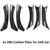 6Pcs/Set Carbon Fiber ABS Inner Interior Door Panel Pull Handle Cover For BMW E90 325I 328I 335I 330I 2006 2007 2008 2009 2010 2011 (Carbon Fiber