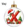 Xmas Wall Hanging Ornaments 26?Letter Acrylic Christmas Ball Ornament, 3D Crystal Style Alphabet Tree Decorations Pendant, Home Party Holiday