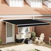 Automatic Retractable Awning vidaXL Black 400x350 Cm 3330777