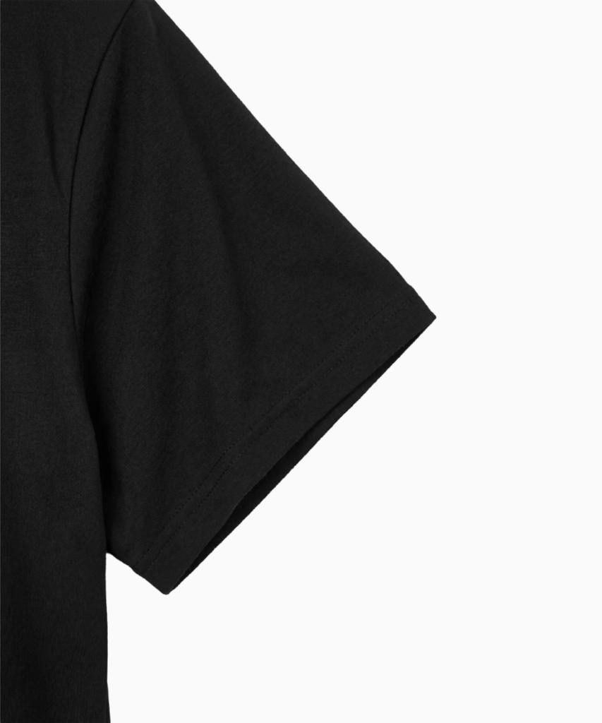 SAINTPAIN Sp Double Cross Heavyweight Henley Neck Short Sleeve Tee Black