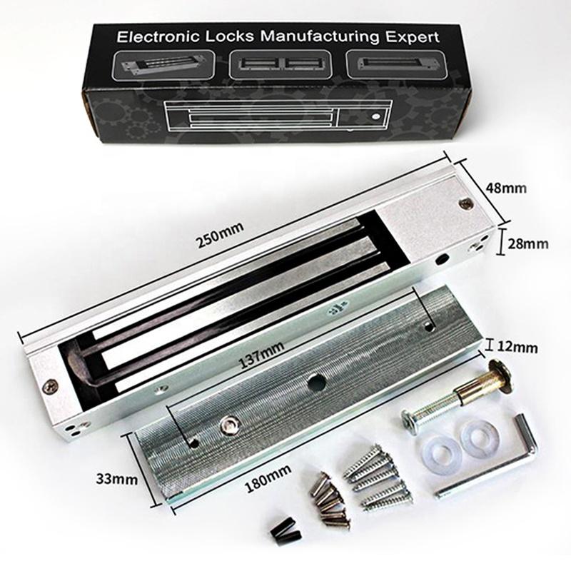 12v Glass Door Iron Door Sliding Magnetic Lock 280kg Office Electromagnetic Access Control Lock