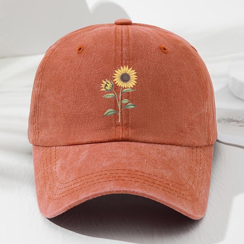 Chapeau de Baseball à motif tournesol rétro, chapeau de papa, adapté aux Sports de plein air, pêche et Camping, chapeau de randonnée