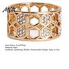 Stylish Scarf Fastener Honeycomb Silk Ring, Hollow-out Bandana Slide Smooth Sliding Ring Rhinestone Holder for Women Neckerchiefs Shawls Shirts