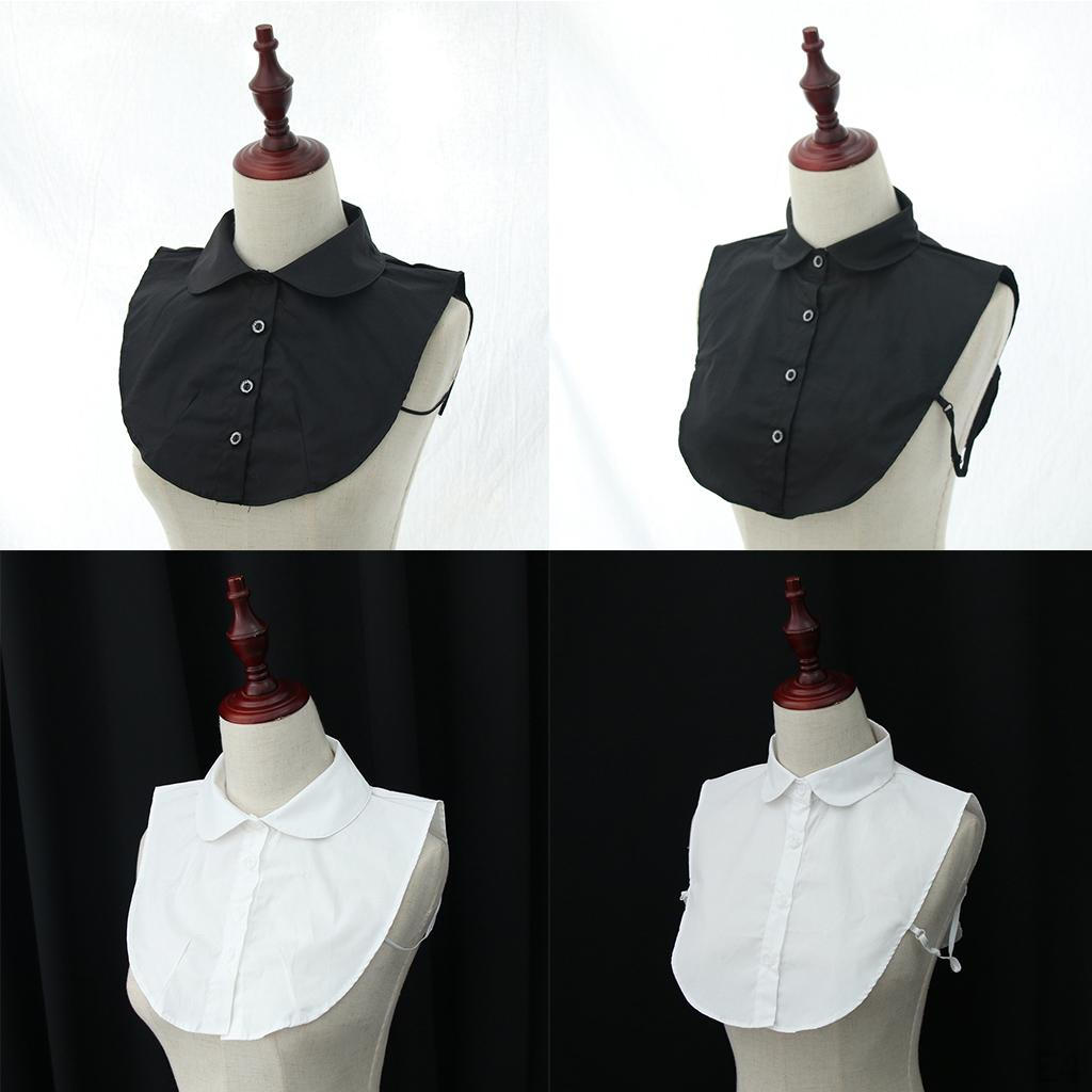 Женская женская съемная полурубашка с однотонным воротником из искусственной куклы - белый квадратный воротник, как