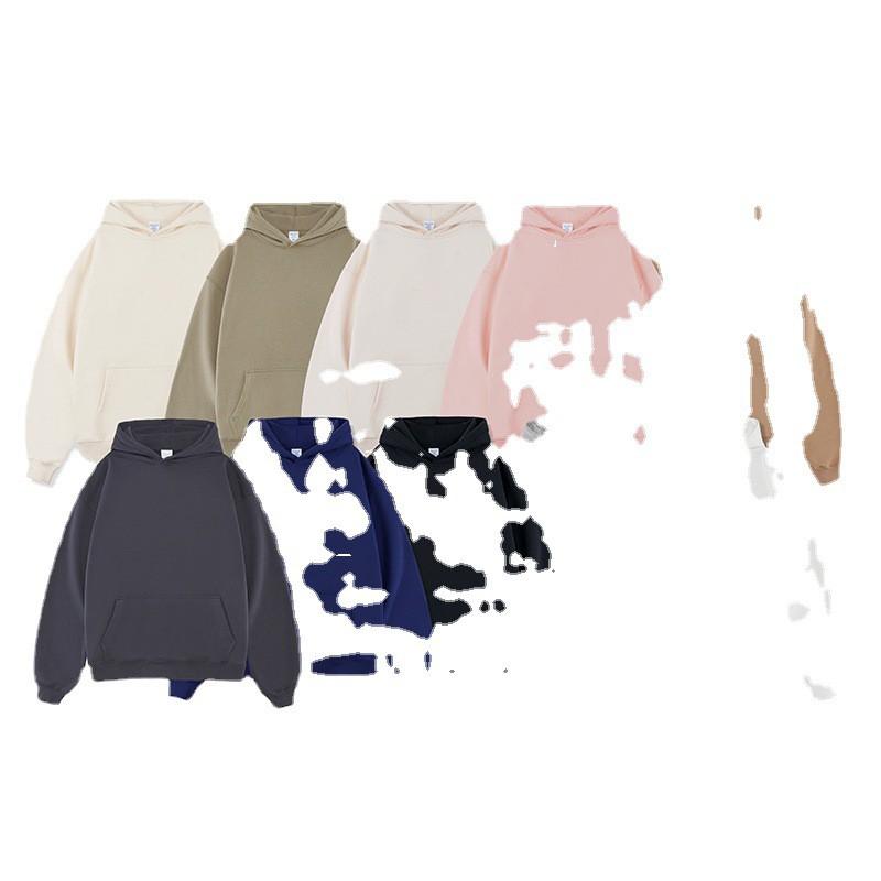 Mens Oversized Hooded Sweatshirt Heavyweight 390g Cotton Fleece Lined Fall Winter Casual Top