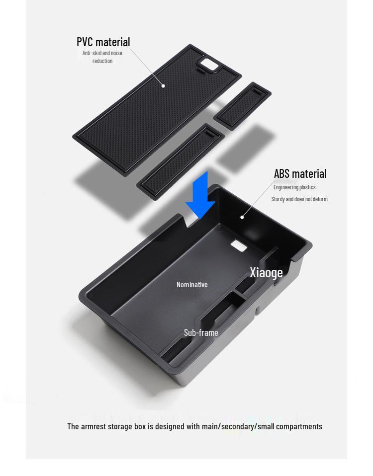 Adjustable Armrest Storage Box for Car Interior Accessories