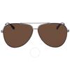 Salvatore Ferragamo Ferragamo Dark Brown Pilot Sunglasses Sf131s 067 60
