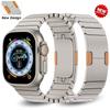 Link Bracelet Loop For Apple Watch Ultra 2 49mm Series 9 45mm Strap For iWatch 8 7 41mm 40mm 38mm 6 5 4 Se 44mm 42mm Stainless Steel Band
