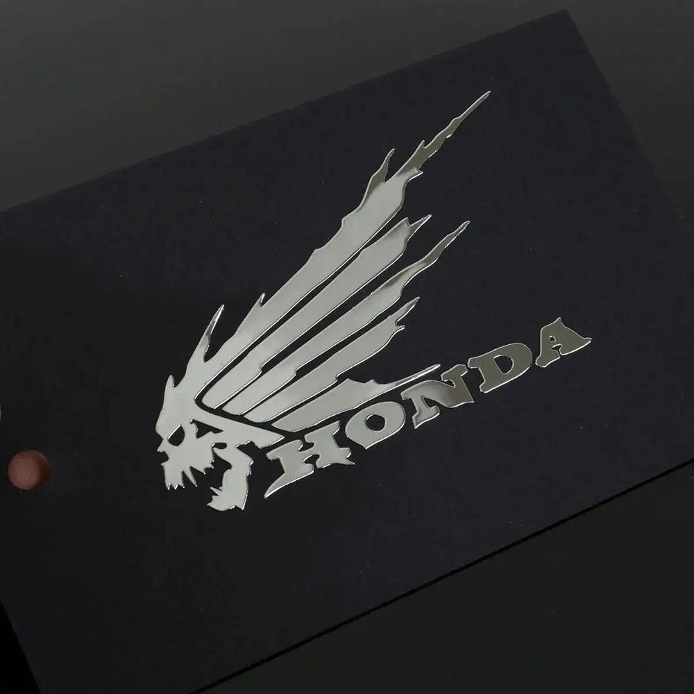 Silver Reflective Car Stickers for HONDA, Suitable for Modifying Motorcycle, Racing Helmet Fuel Tank Exhaust Pipe Decoration.