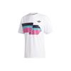 Adidas Originals T Shirts Men's White Pink Crew Neck Moderate Straight Fit FM1531