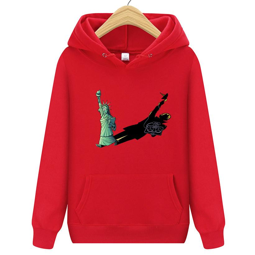 Готическая ретро-толстовка с капюшоном, напечатанная, с начесом, повседневная, для бега, фитнеса, с длинными рукавами