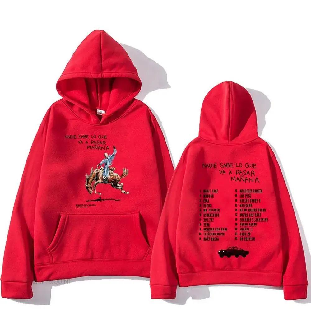 Худи Bad Bunny RIP Мужская Женская Одежда Худи Альбом Nadie Sabe Lo Que Va Pasar Manana Свитшоты С Длинным Рукавом Осень