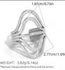 Silver Color Stainless Steel Rings for Women Men Vintage Heart Shaped Leaf Wings Flower Open Rings Waterproof Jewelry Wholesale