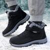 Men Snow Boots Casual Winter Platform Non-slip Warm Fur Ankle Boots Plush Outdoor Walking Hiking Boots Women Boots Size 36-46