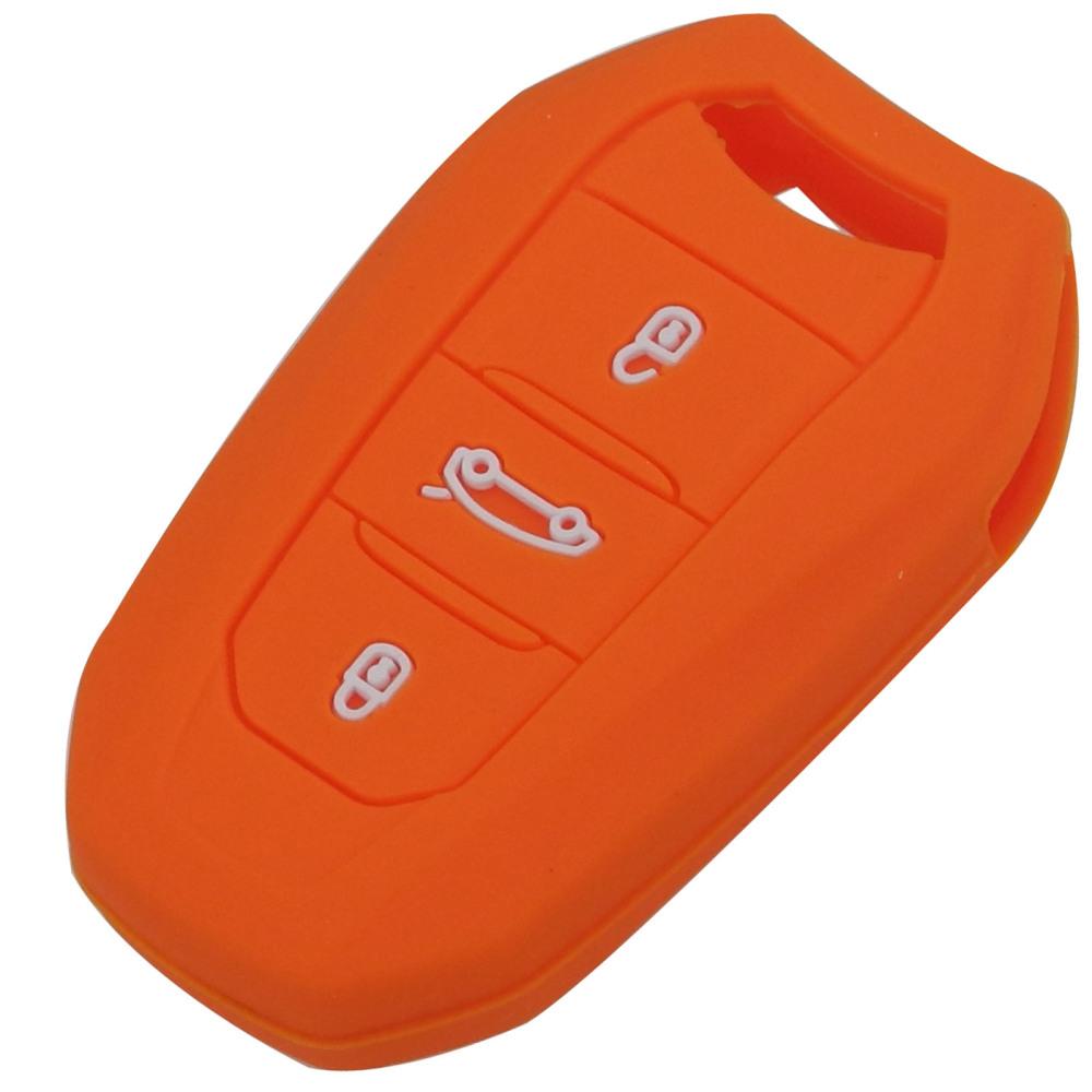 Силиконовый чехол для ключа jingyuqin 3 Buttons для Peugeot 508 301 2008 3008 4008 407 408 Citroen C5 C6 C4L CACTUS C3XR DS Smart Key
