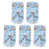 5Pcs Reusable Menstrual Pad 18 X 20cm Cartoon Pattern Highly Absorbent Soft Breathable Washable