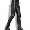 Брюки из искусственной кожи для мужчин, модные брюки для ночного клуба в стиле рок, мужские облегающие брюки из искусственной кожи для мотоциклистов