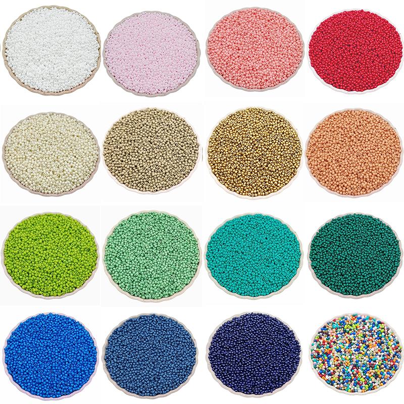 Exquisit 1000pcs/Lot DIY Spacer Beads Bracelet Necklace Accessories Mini For Jewelry Making Seed Beads Czech Glass Findings 2mm Manual Accessories
