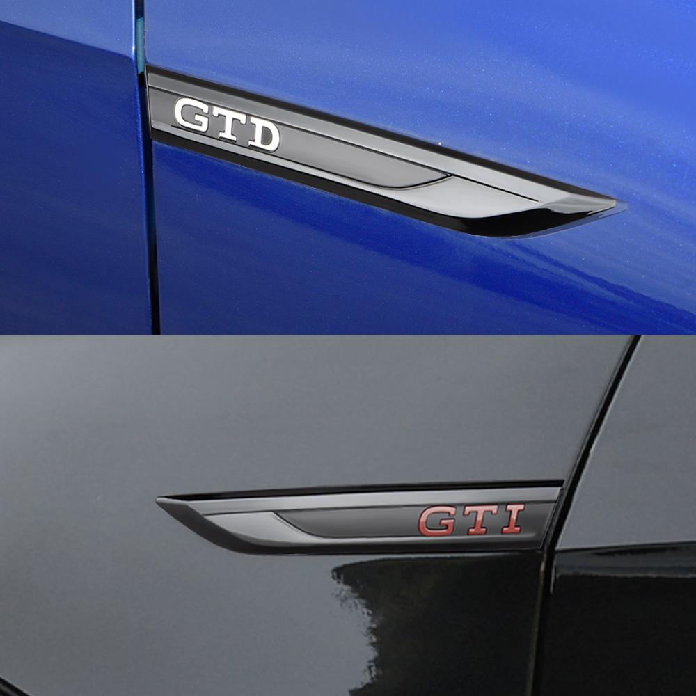2 ШТ. НОВЫЕ Эмблемы-наклейки на крыло автомобиля из АБС-пластика для Polo GOLF Sagitar Jetta Bora Lavida Tiguan Passat Santana