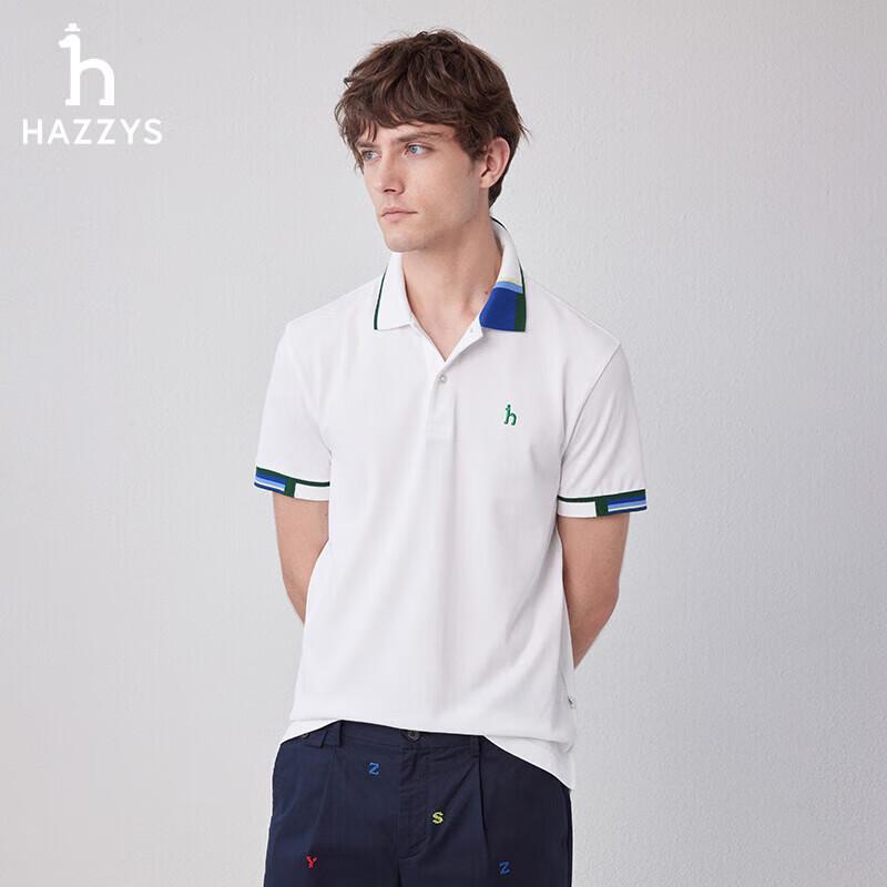 Мужская рубашка-поло HAZZYS с контрастным воротником в стиле Business Casual