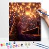Disney Цифровая масляная живопись Рапунцель фонарик парящее искусство ручная работа DIY подарок украшение дома