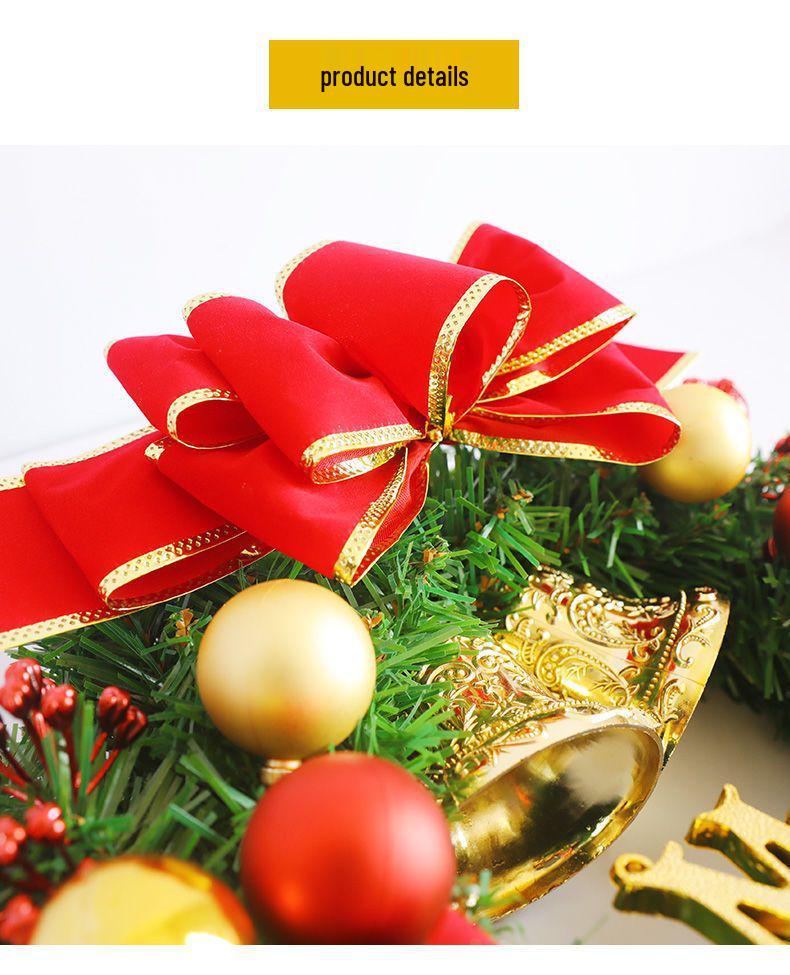 Рождественский венок кольцо из ротанга: 50/60/80СМ Подвеска на дверь и 2,7М Ротанговая гирлянда для украшения дерева/окна