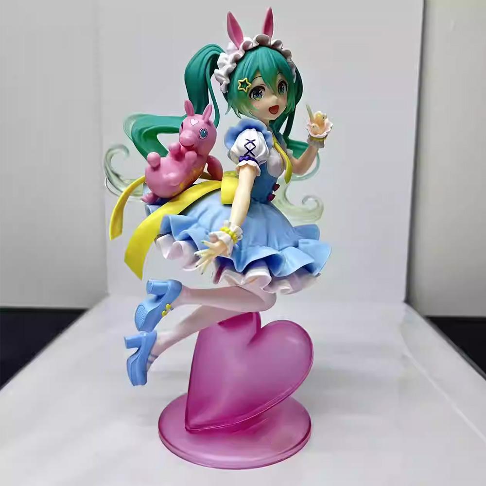 New Hatsune Miku Anime Figure Kawaii Fairy Tales Miku Action Figure Lollipop Girl Figurine PVC Collection Model Doll Toy