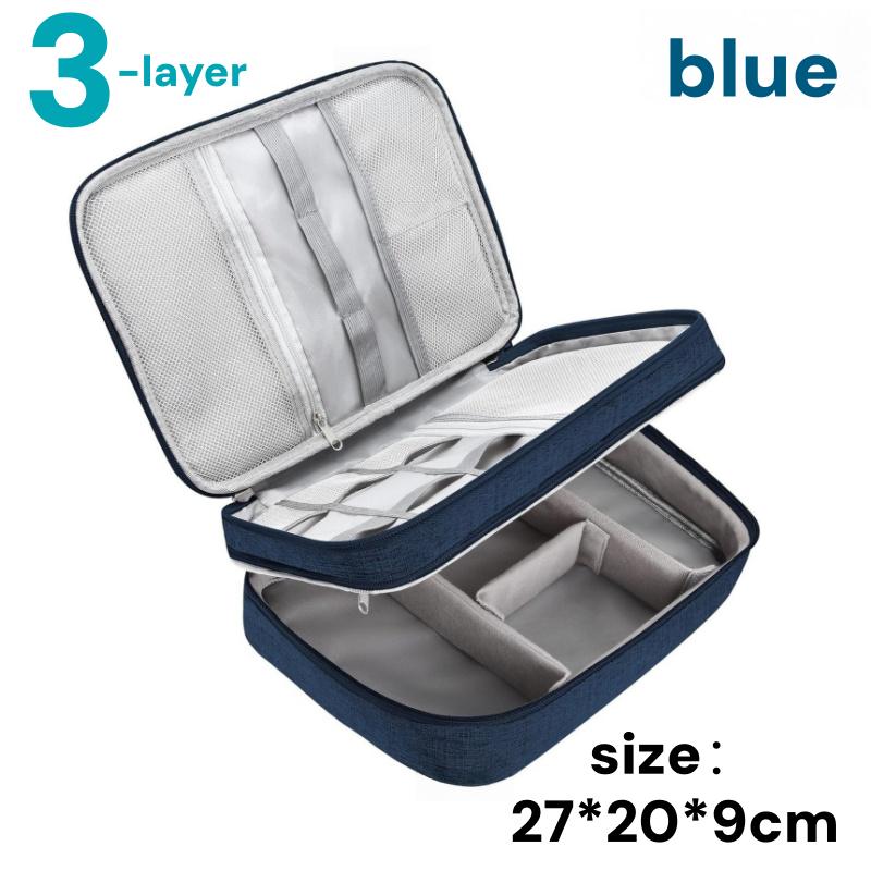 Портативная дорожная сумка-органайзер для хранения электронных кабелей и аксессуаров, для зарядных устройств, внешних аккумуляторов - практичный чехол