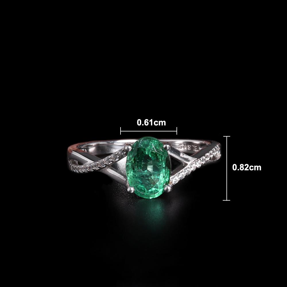 Элегантное и благородное кольцо из серебра 925 пробы с настоящим драгоценным камнем Натуральный изум изысканные украшения для женщин подарок на помолвку и годовщину