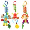 3Pcs Baby Soft Hanging Rattle Squeaky Toy Baby Crib Hanging Toy Gentle Plush Animal Rattle