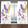 Set Of 2 Dancing Butterflies Beautiful Flowers Curtain Suitable Living Room Bedroom Decor Home With Rod Pocket Polyester Ideal For Sitting
