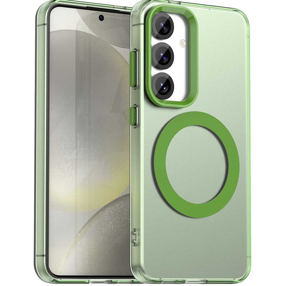 Для Samsung Galaxy S25 S24 S23 Тонкий Ударопрочный Противоударный Матовый Магнитный Чехол для Телефона с Защитой от Отпечатков Пальцев