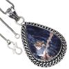 Pendant Sodalite Gemstone Valentine'Day Ethnic Silver Jewelry 3"