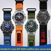 Улучшенный нейлоновый ремешок для Casio G-Shock GST-B400 5657 | Прочный холщовый ремешок для часов | Замена SteelHeart IV Черный/Серый
