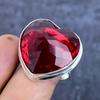 Натуральный гранат драгоценный камень ручной работы 925 стерлингового серебра ювелирное кольцо размер 10 z5q78