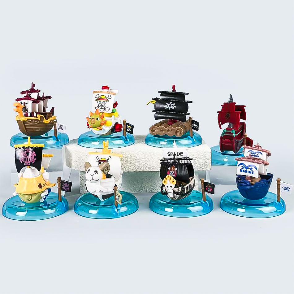 Аниме One Piece-серия Пиратский корабль Слепая коробка Мешок-сюрприз Игрушки Кукла Милая Аниме Фигурка Настольные украшения Коллекция