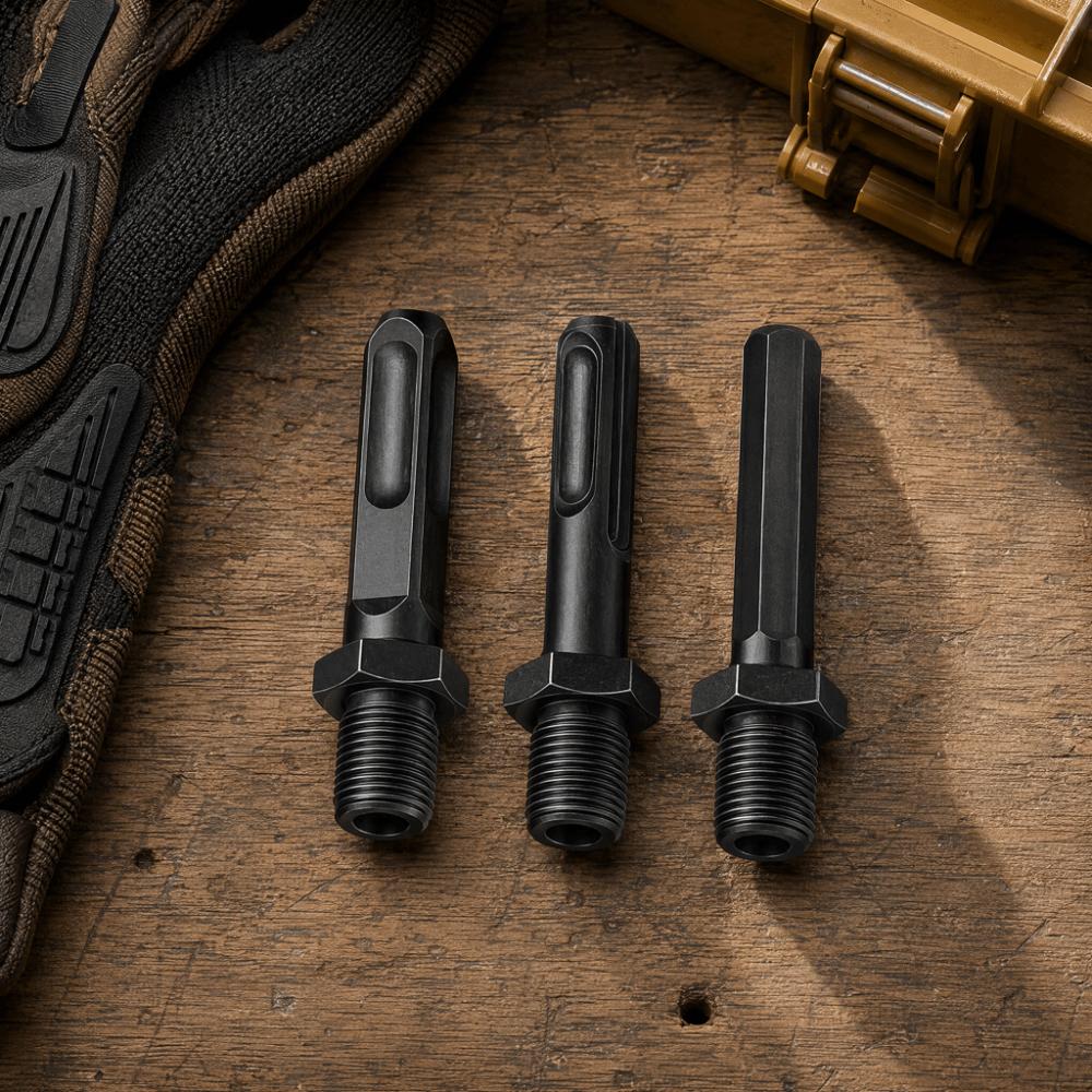 4pcs Round Handle Wood Splitter Drill Bits Hex Shank Electric Drill Bit For Firewood Splitting